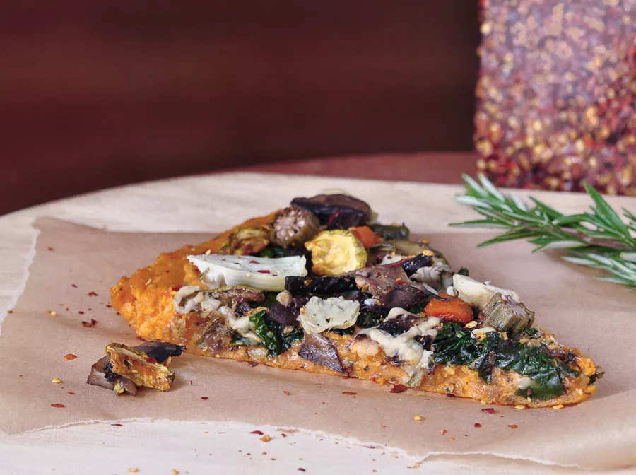 gluten free sweet potato pizza slice SQ