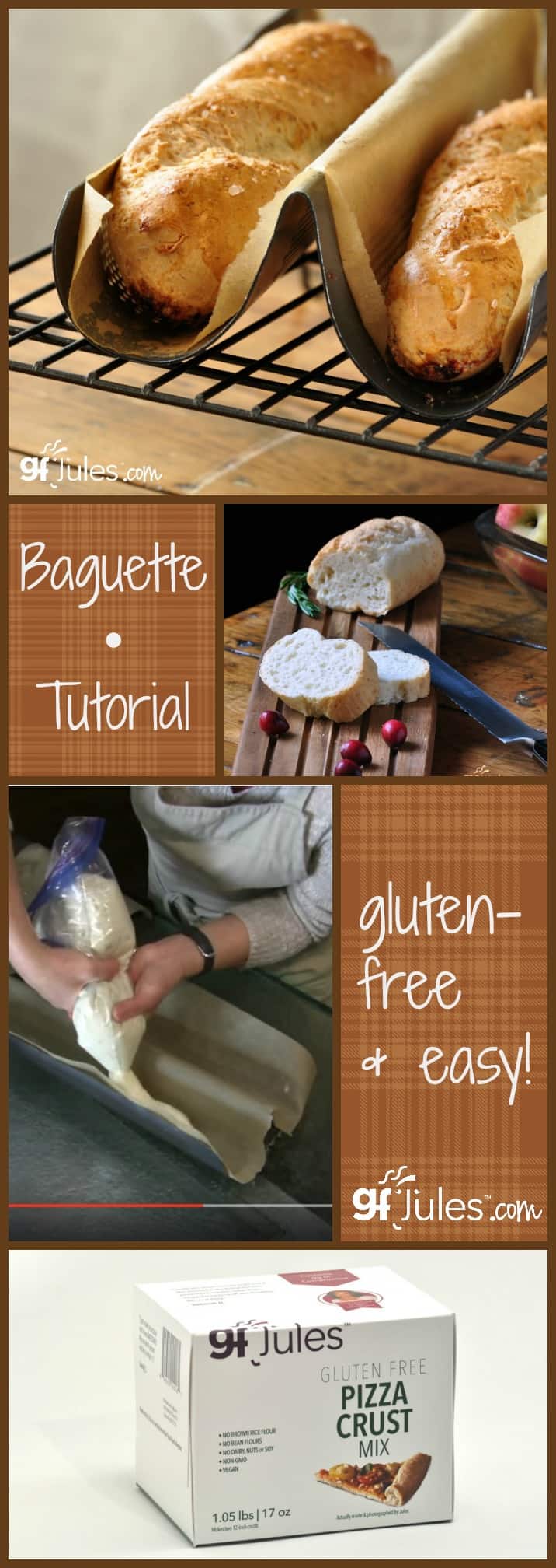 gfJules gluten free baguette tutorial pin