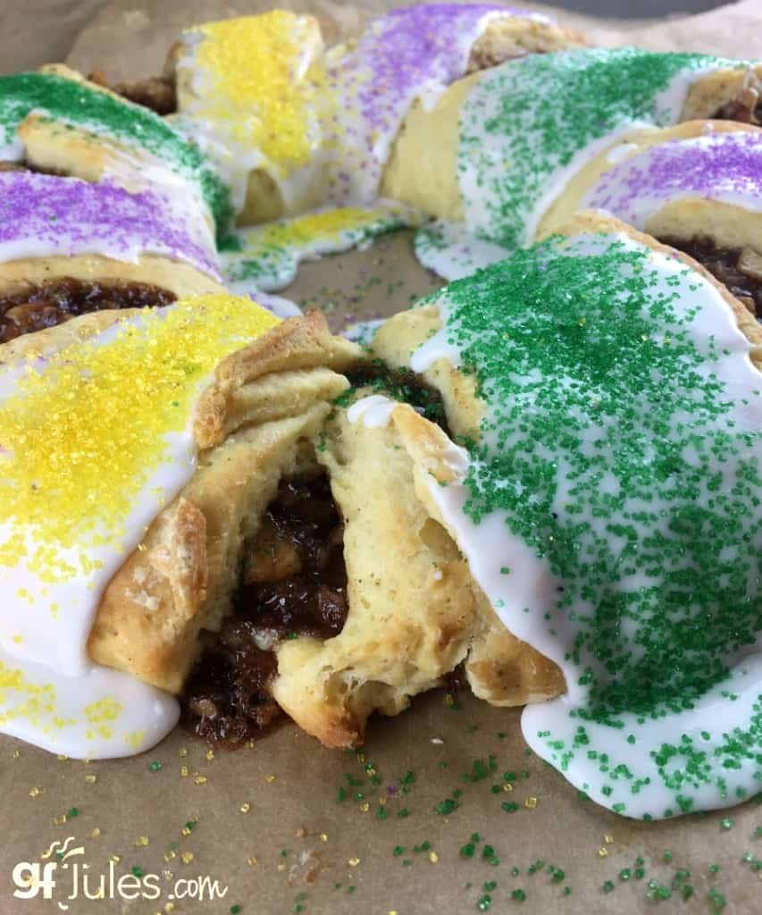 gluten free king cake close up - gfJules