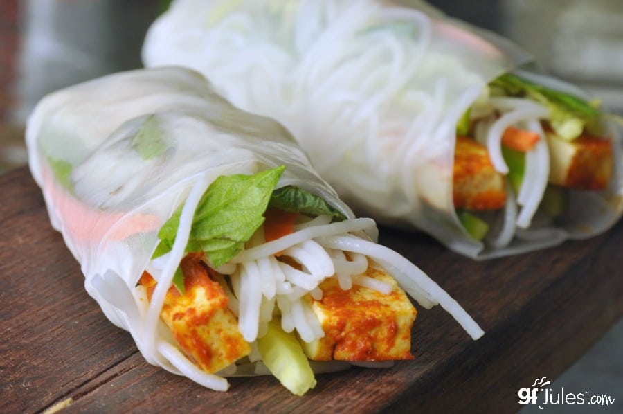 vegan gluten free fresh spring rolls - gfJules.com