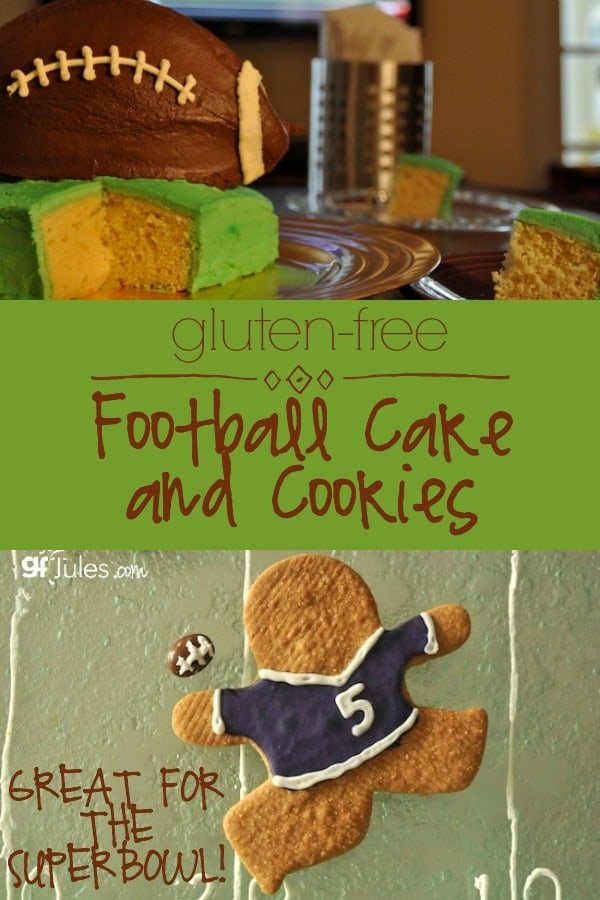 Football Cake and Cookies by gfJules is perfect for Game Day or the Superbowl!
