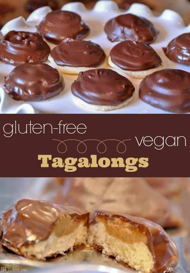 Gluten Free Vegan Tagalongs - mock girl scout cookies for all! gfJules.com