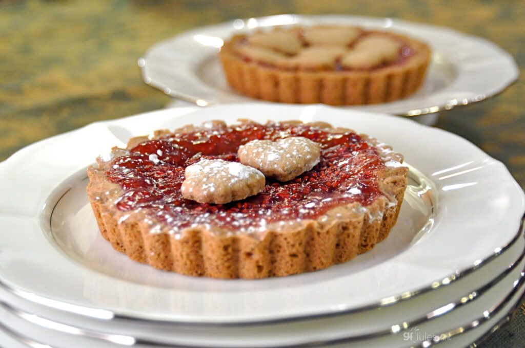 Gluten Free Linzer on Plates