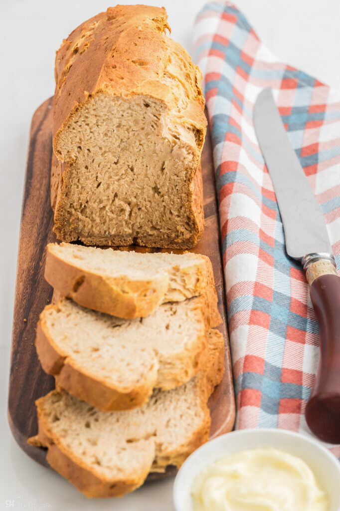 Yeast Free Gluten free Bread sliced