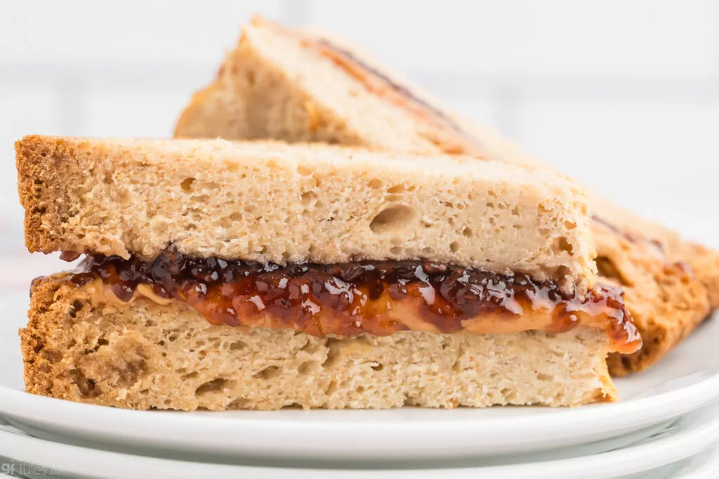 Yeast Free Gluten free Bread PB&J