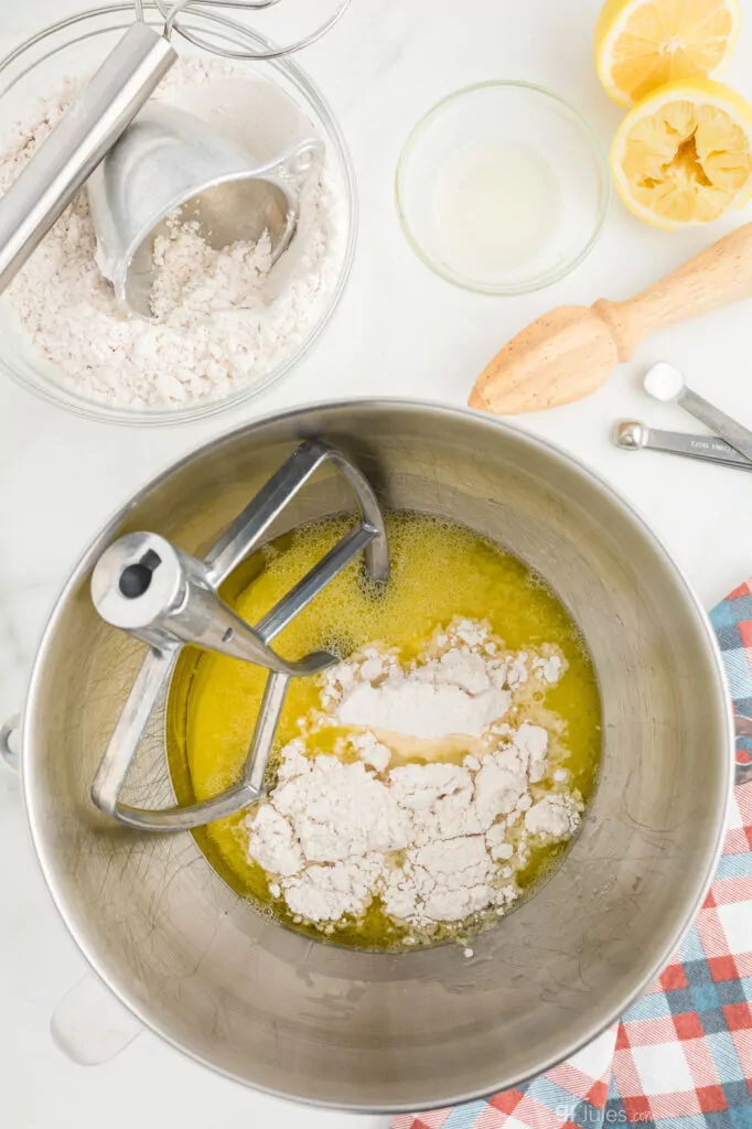 Yeast Free GF Bread ingredients in bowl