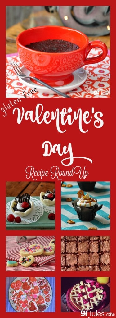 It's that chocolate-loving, romantic food, heart-shaped time of year, so I'm sharing some of my favorite gluten free Valentine's Day recipes with you! gfJules