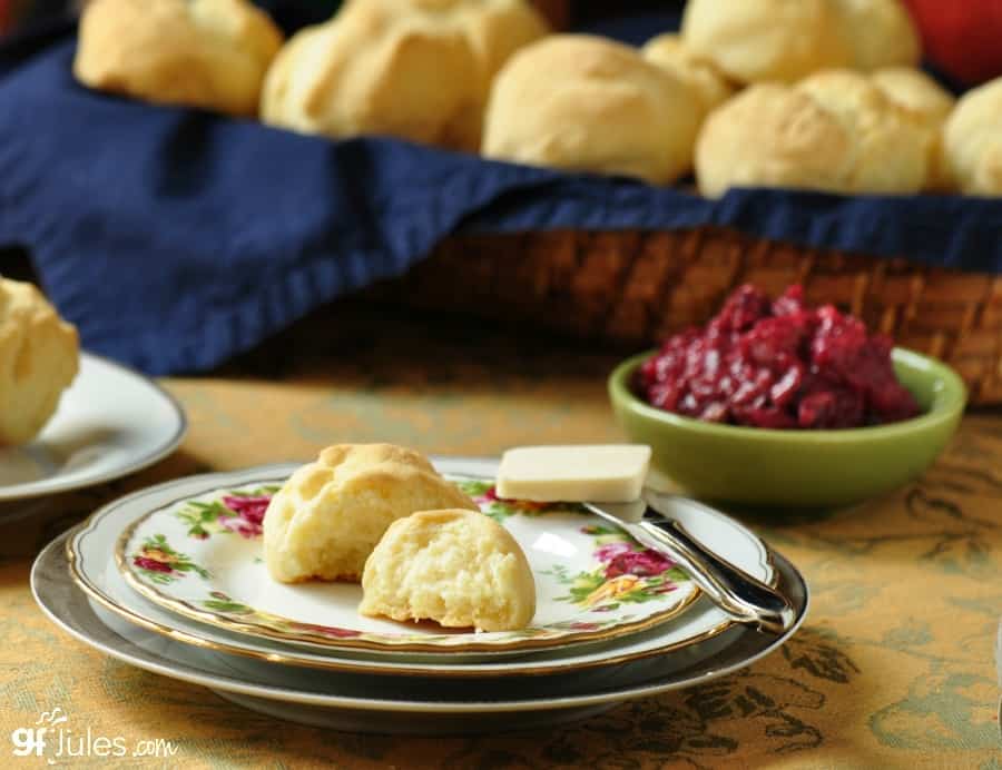 gluten free yeast free dinner rolls with cranberry chutney