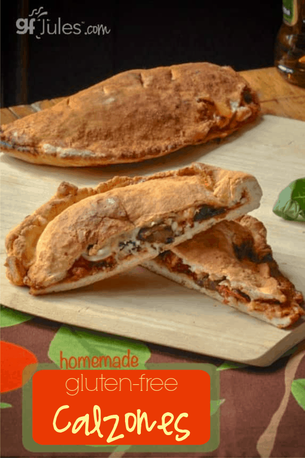 Homemade Gluten Free Calzones are remarkably easy to make and so deliciously portable for lunch on the go or a real pizzeria experience at home!