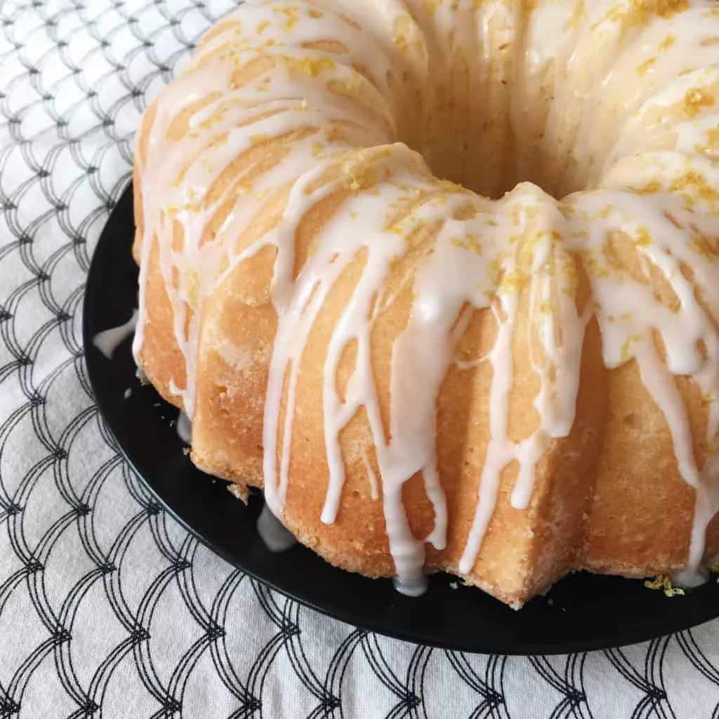 @Shoegirlberlin's lemon pound cake baked in bundt pan