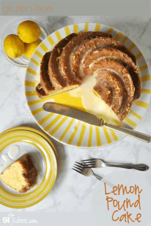 This gluten free lemon pound cake recipe is perfectly tart, sweet and tipsy with the addition of both fresh-squeezed lemon juice and Italian Limoncello!