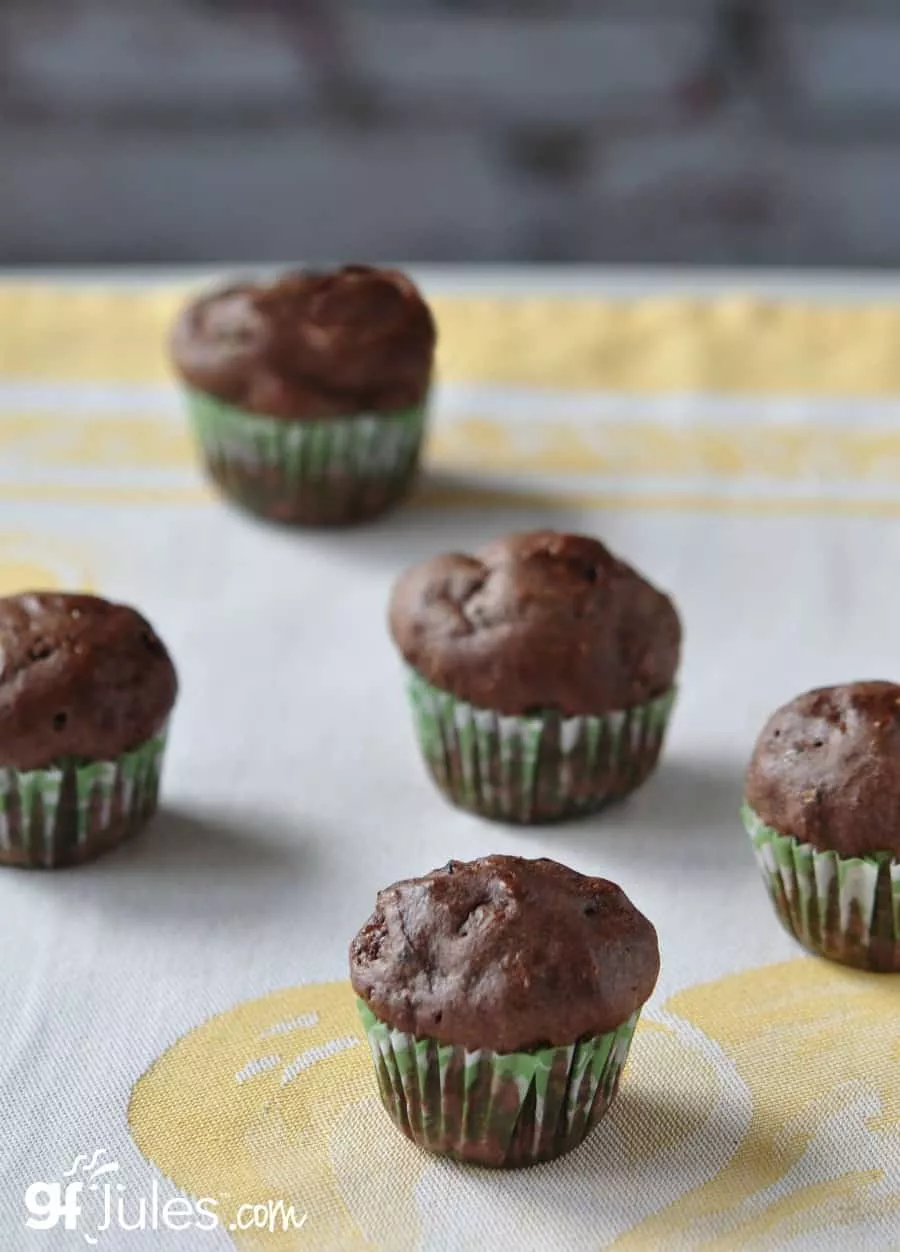 gluten free chocolate zucchini muffins - gfJules