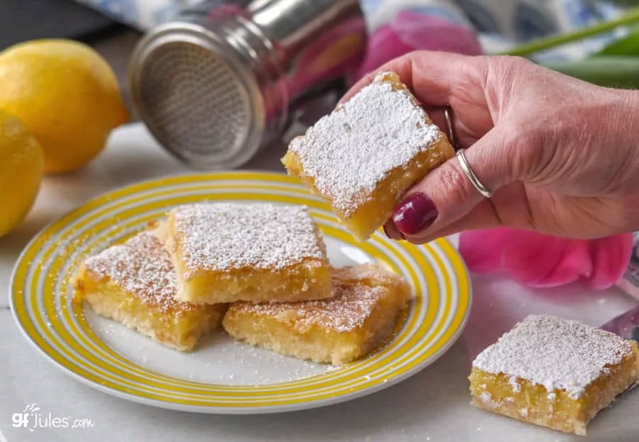 reaching for gluten free lemon bars