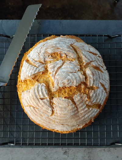 gluten free artisan bread on rack | gfJules