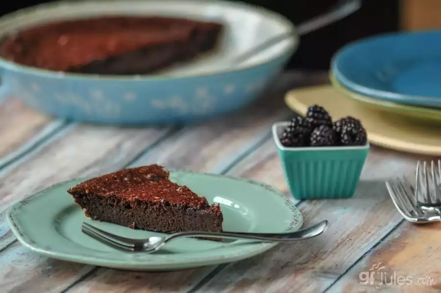 Gluten Free Hot Fudge Pie with berries