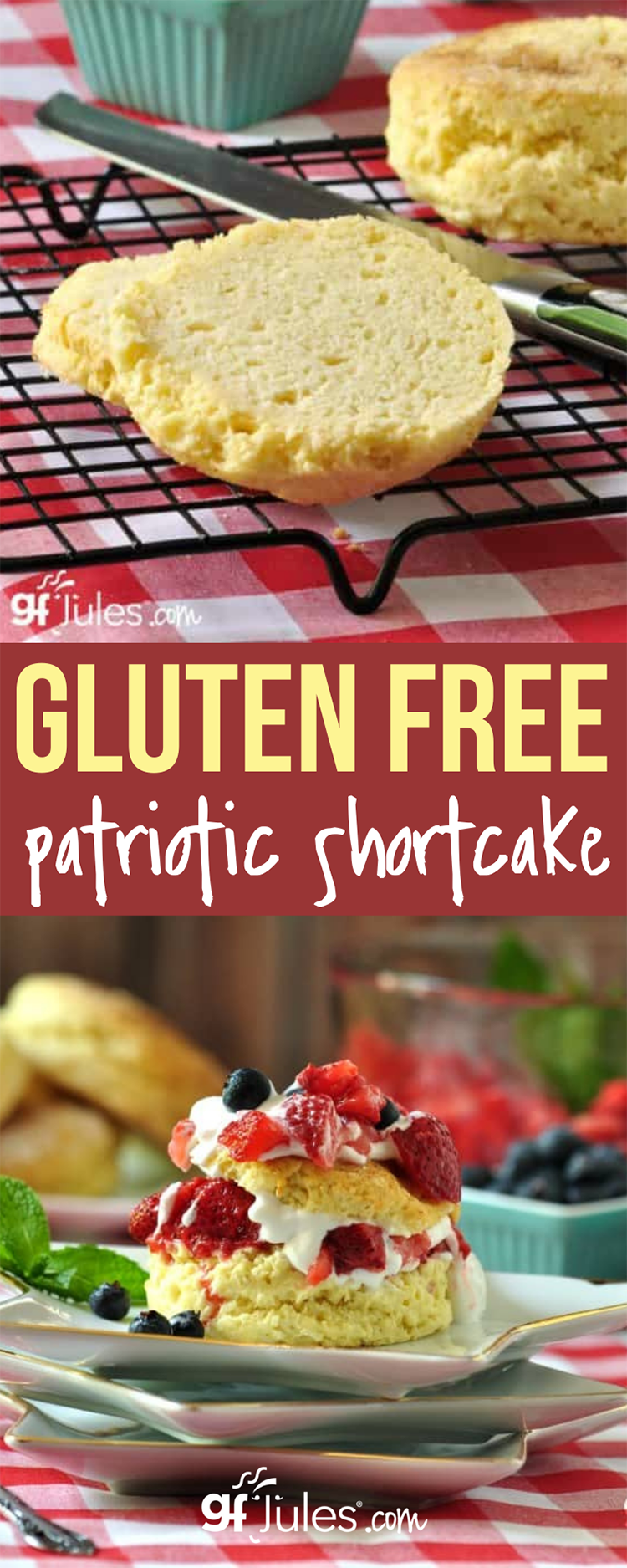 gluten free patriotic shortcake