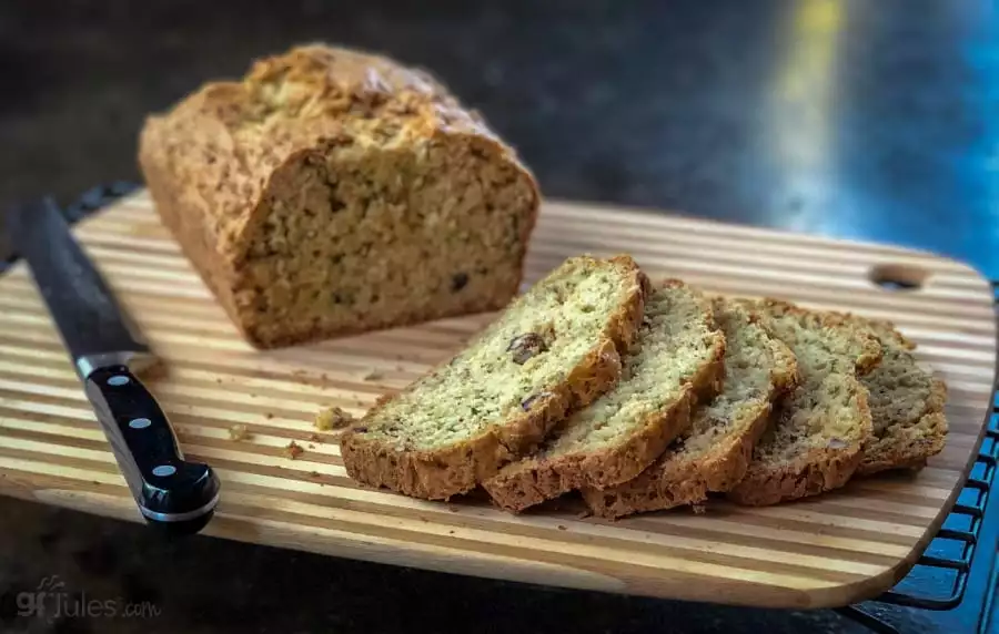 gluten free zucchini bread with pecans