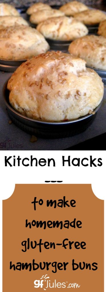 kitchen hacks to make homemade gluten free hamburger buns gfJules.com