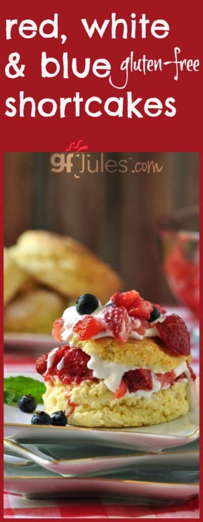 red white and blue gluten free shortcakes