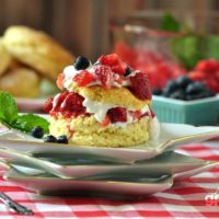 Red, White and Blue Gluten Free Shortcake