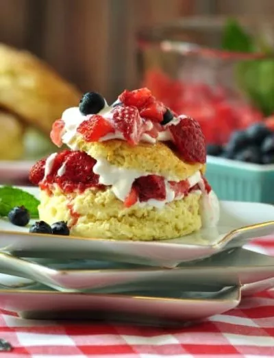 red white and blue gluten free shortcakes gfJules.com