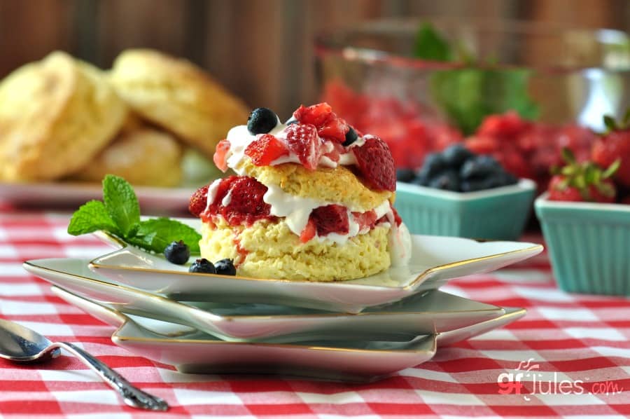 red white and blue gluten free shortcakes gfJules.com