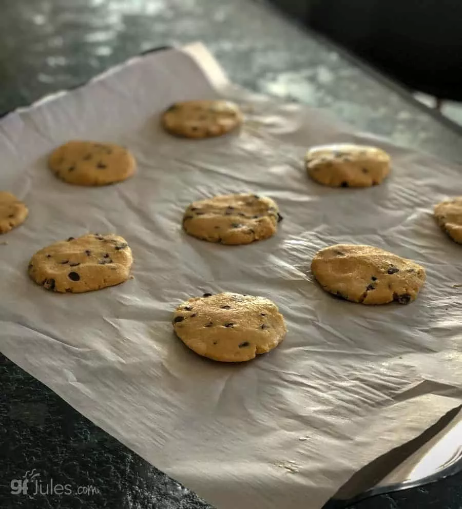 gluten free chocolate chip cookie dough for ice cream sandwiches