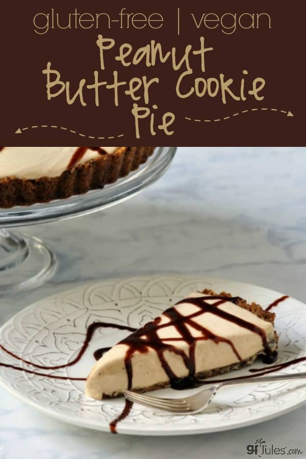 Gluten Free, Vegan Peanut Butter Cookie Pie