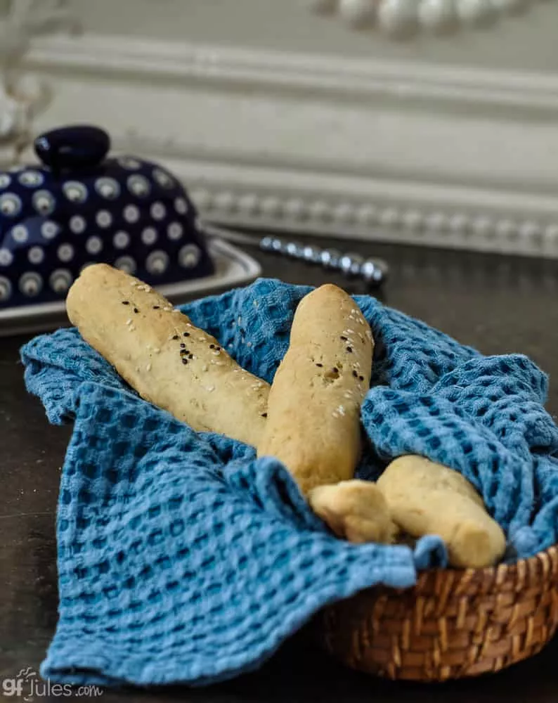 gluten free bread sticks in basket 2