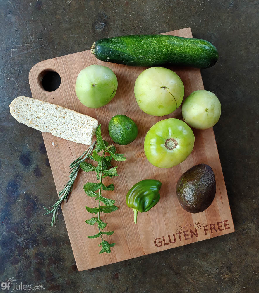 gluten free green gazpacho ingredients |gfJules