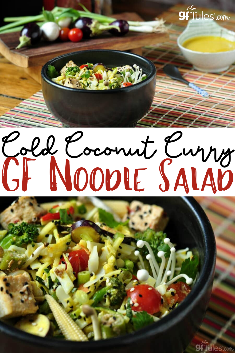 Cold Coconut Curry Gluten Free Noodle Salad 