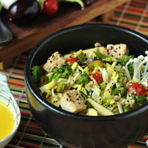 Cold Coconut Curry Gluten Free Noodle Salad