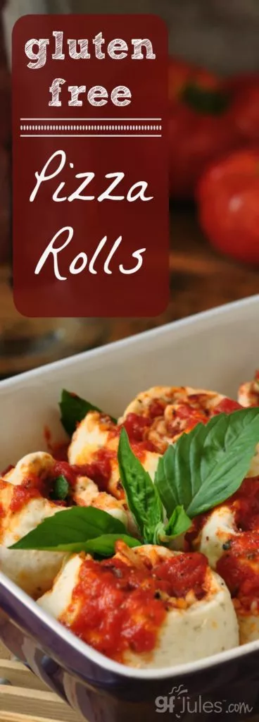 Gluten Free Pizza Rolls are the perfect proportion of sauce/toppings : crust and are great for lunchbox thermoses, too! gluten-free and dairy-free, easily made vegan