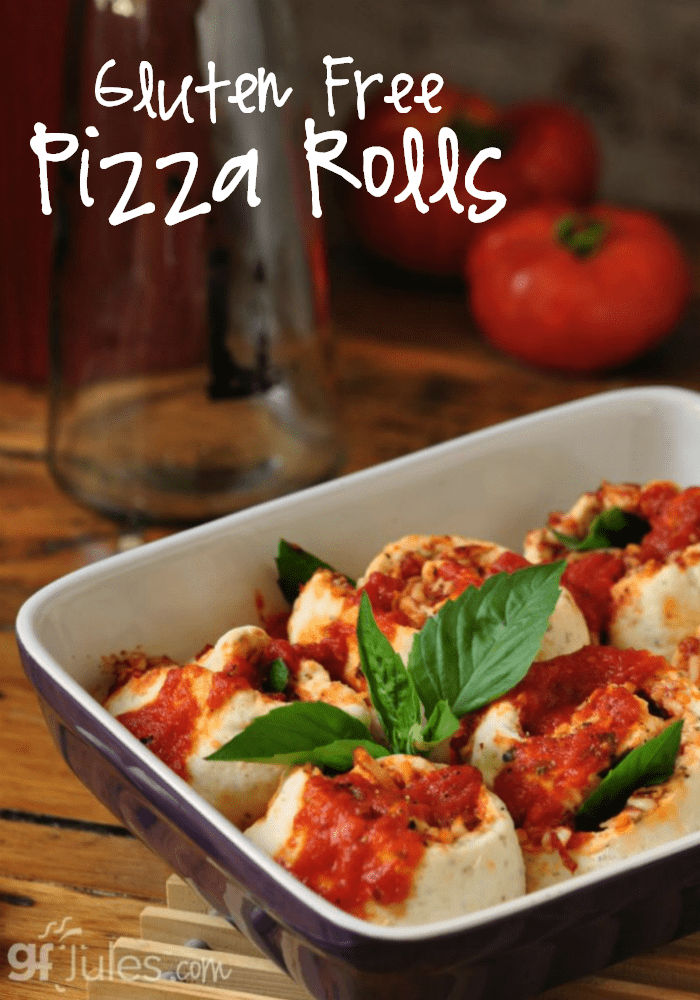 These Gluten Free Pizza Rolls are life changing. Look at the pix, and imagine the format. Made w/ my award-winning gfJules gluten free pizza mix. BUENO! gfjules.com