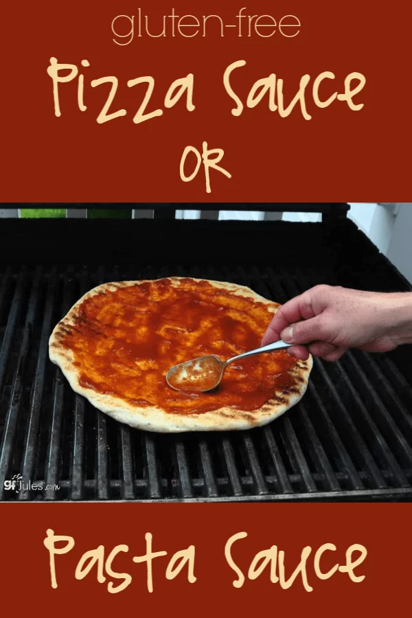 Making your own Gluten Free Pizza Sauce or pasta sauce lets you control the safety and the taste, and is more economical, too. 