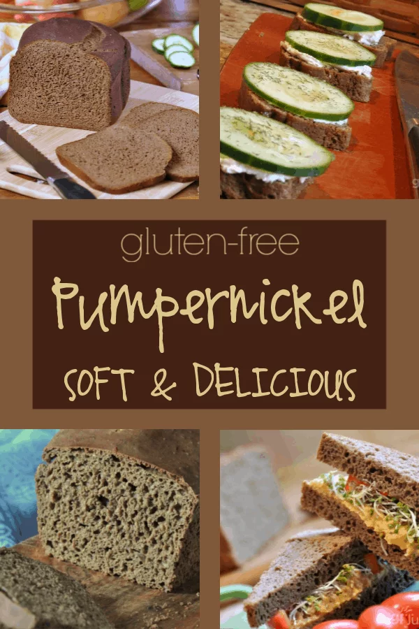 This Gluten Free Pumpernickel recipe will make your day! Oven or bread machine directions -- either turns out this beautiful, moist, flavorful loaf!