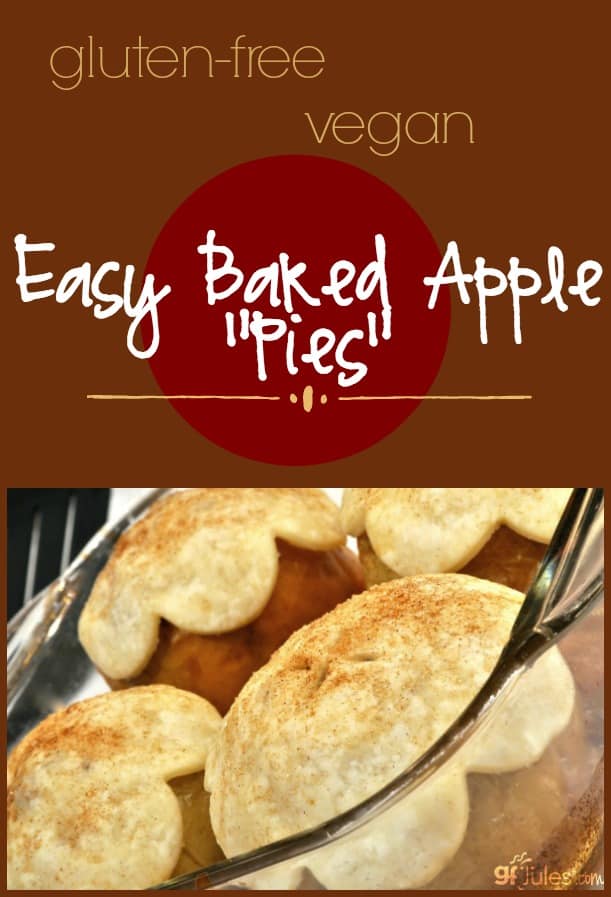 Easy Baked Apple Pies - gluten free and vegan gfJules