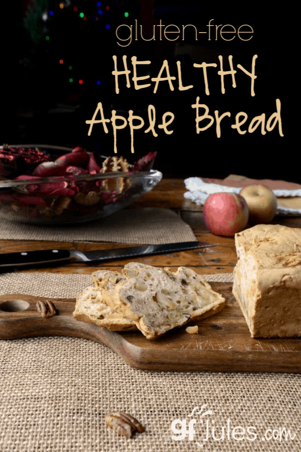 This easy recipe uses yogurt in place of fats, for a moist, flavorful, low fat and healthy gluten free apple bread. But don't use a rice flour. Use gfJules!