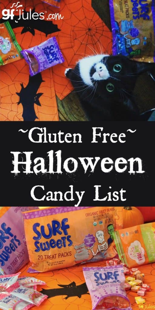 A gluten free halloween candy list is vital to keep your family safe. See Jules' compiled and updated info on this year's SAFE GF and allergen free treats.