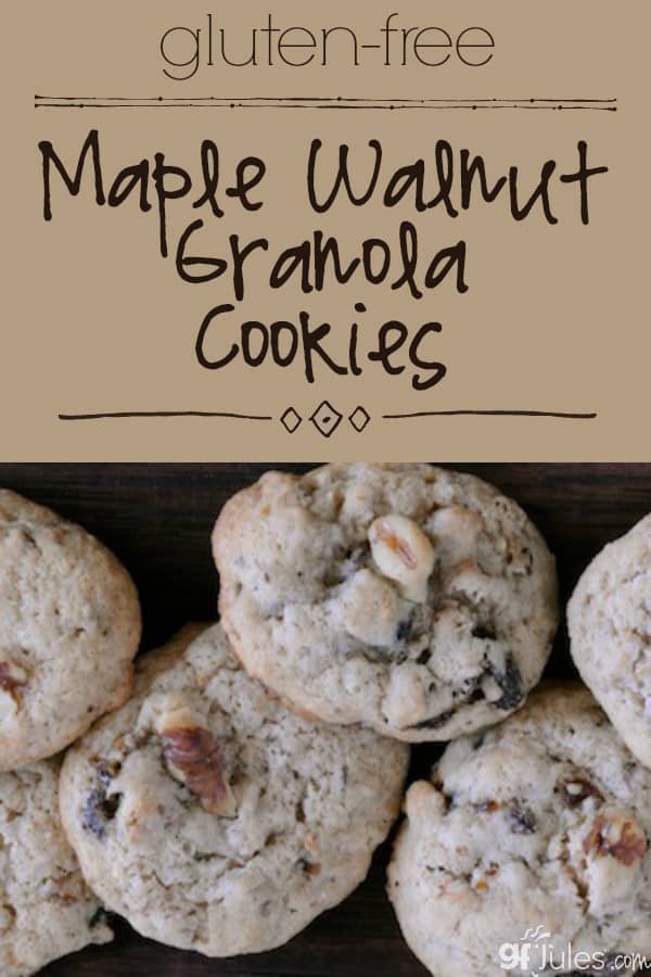 Gluten Free Maple Walnut Granola Cookies - gfJules