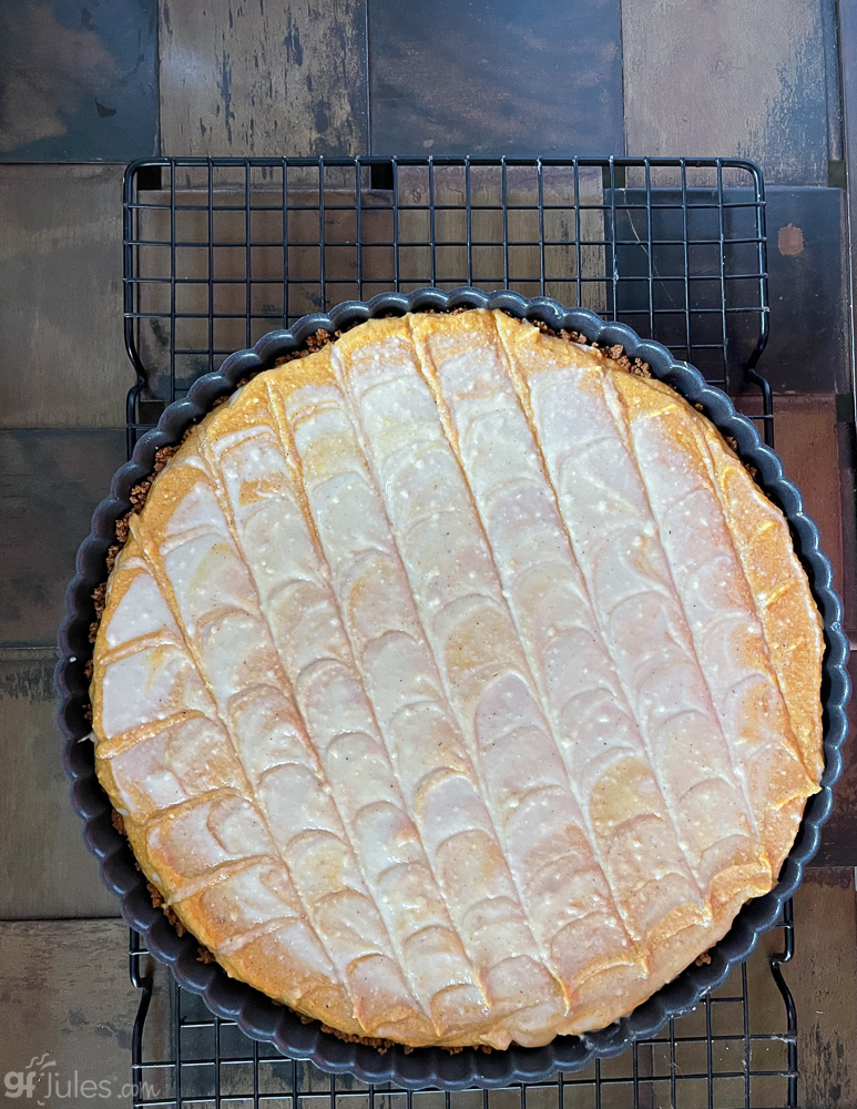 gluten free pumpkin cheesecake in tart pan OH | gfJules