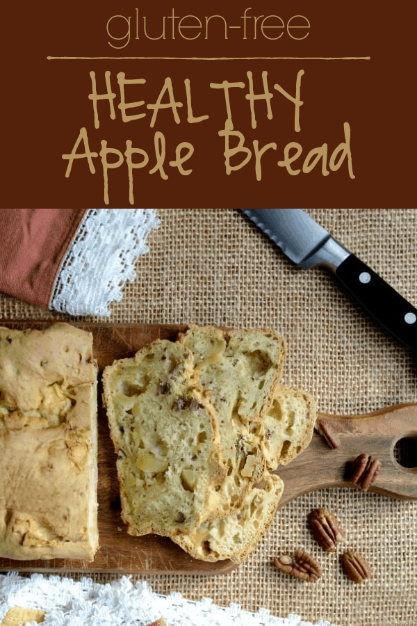 Healthy Gluten Free Apple Bread Recipe: oil-free, low fat, dairy-free