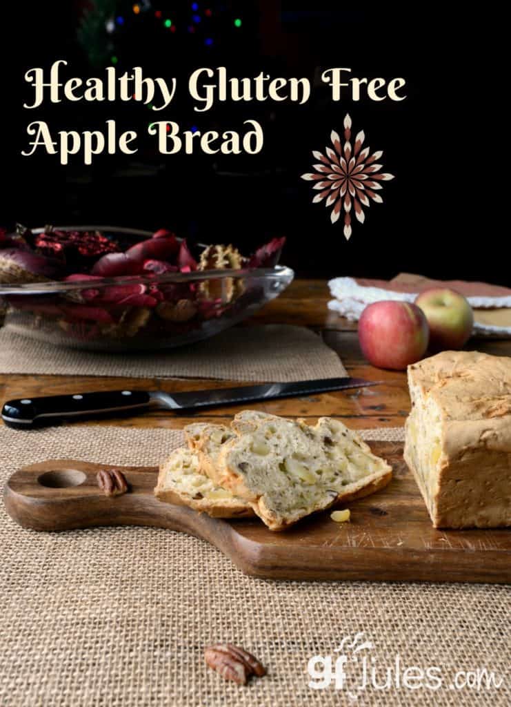 Healthy Gluten Free Apple Bread Recipe ~ oil-free, low fat, dairy-free | gfJules
