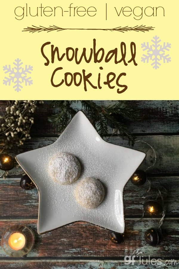 Gluten Free, Vegan Snowball Cookies - gfJules