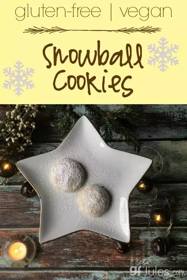 Gluten Free, Vegan Snowball Cookies - gfJules