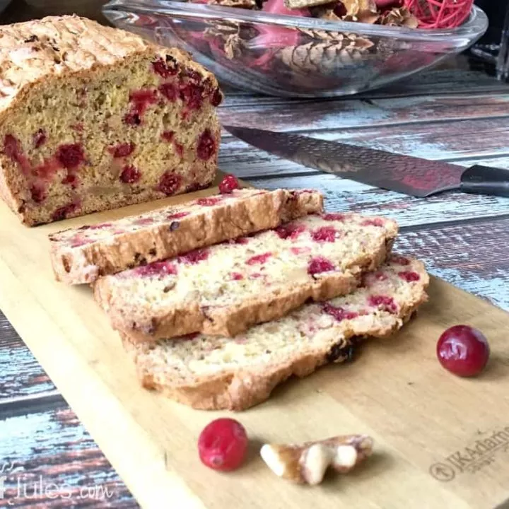 Gluten Free Cranberry Orange Quick Bread