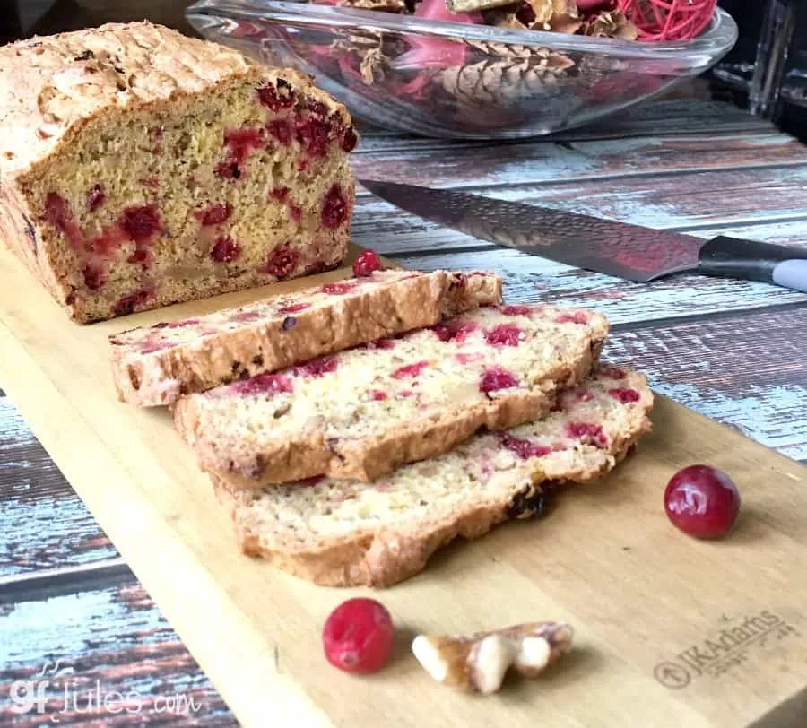 Gluten Free Cranberry Orange Quick Bread