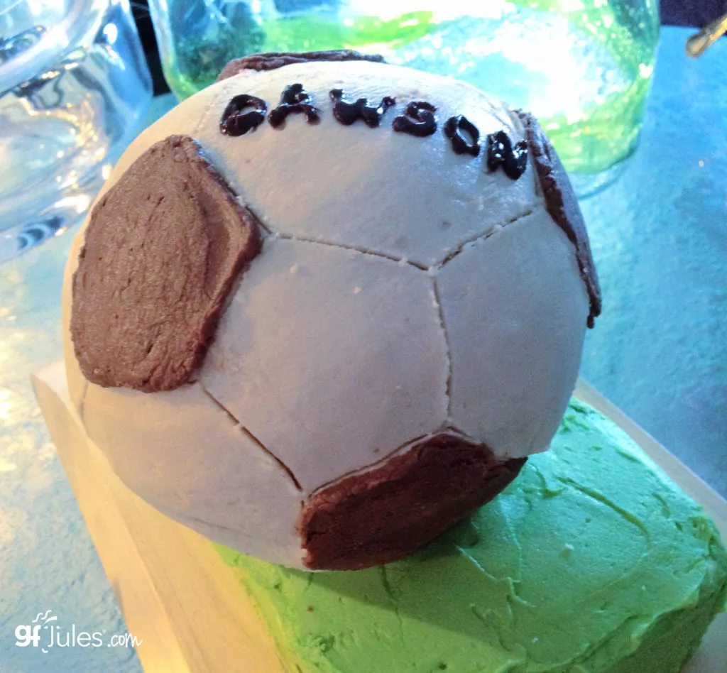 gluten free soccer ball cake