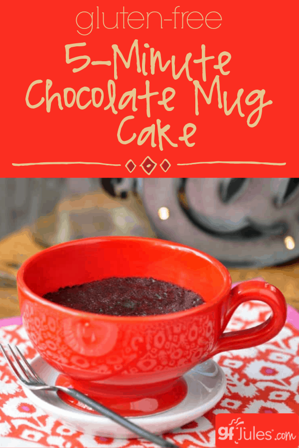 This 5 minute gluten free chocolate mug cake really takes only 5 total minutes to mix and bake in the microwave. Its memory lasts considerably longer!