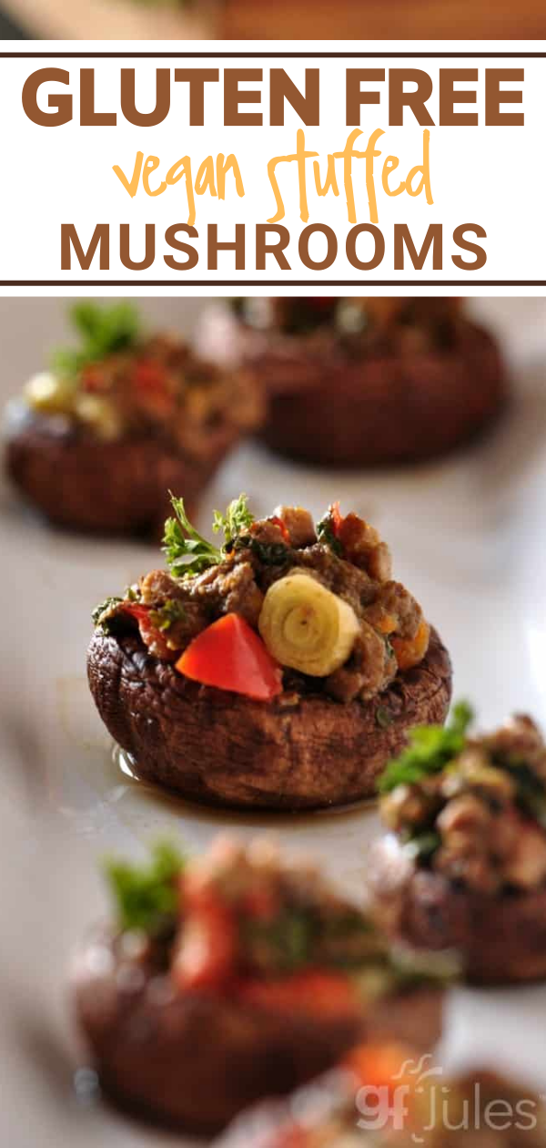 Gluten Free Vegan Stuffed Mushrooms